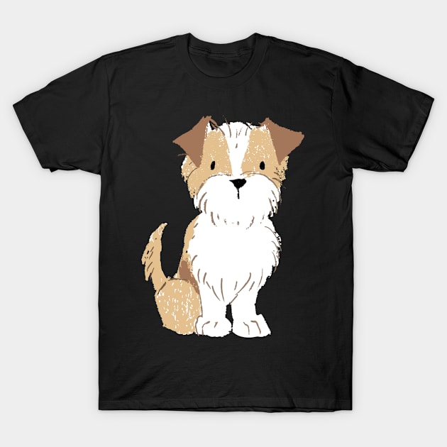 Terrier Gold White - Terrier T-Shirt by HarrietsDogGifts